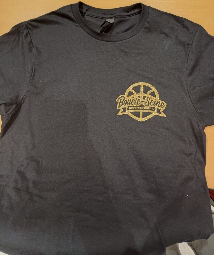 T-Shirt Boucle de Seine Noir/Doré